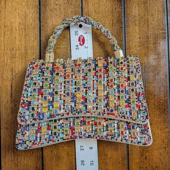 Elegant Multicolor Rhinestone Handbag - Picture 11 of 13